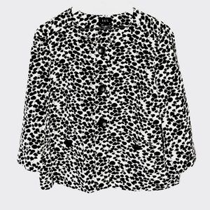 RQT Womens Blazer cropped Career Black white Large